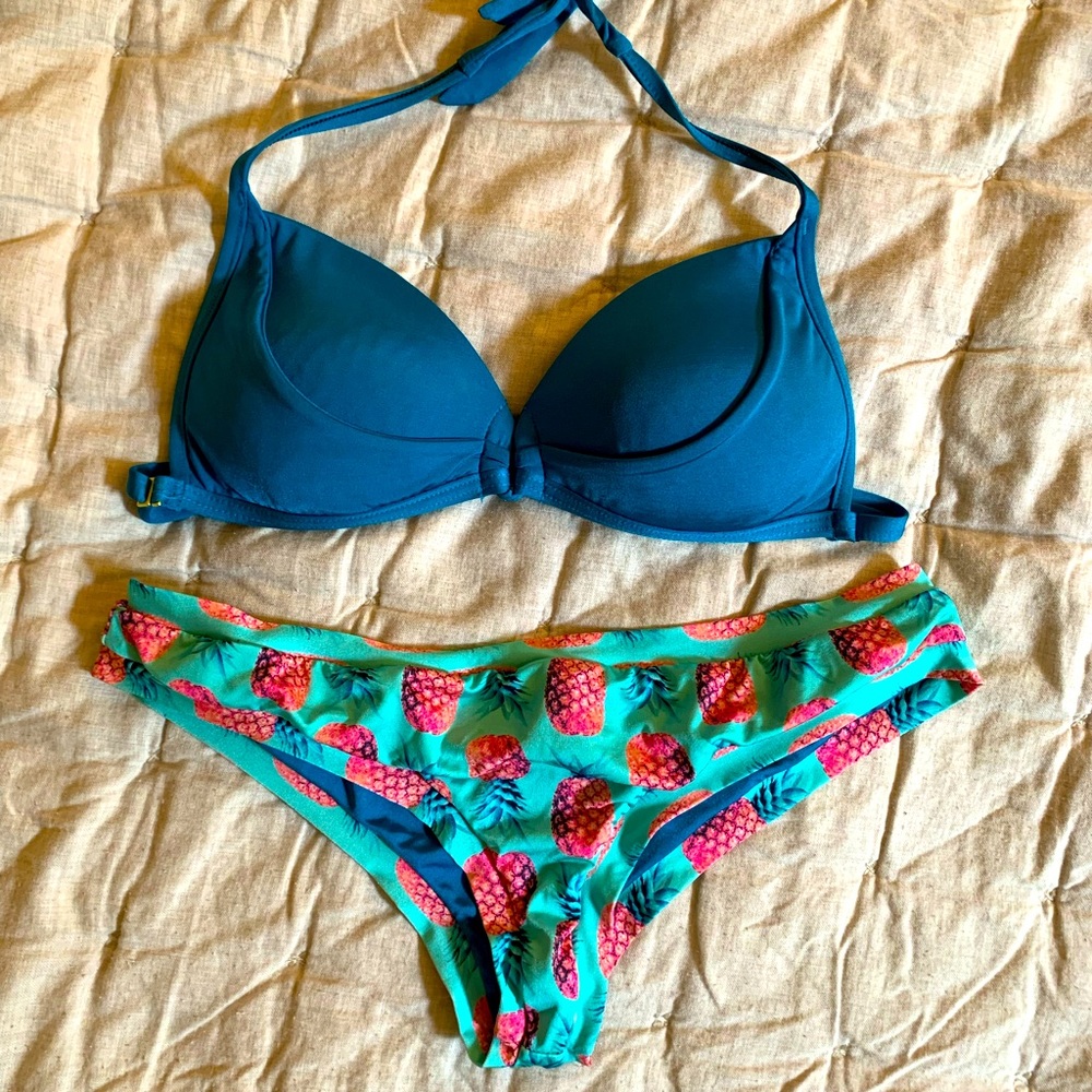 B. Swim two-piece reversible swimsuit set